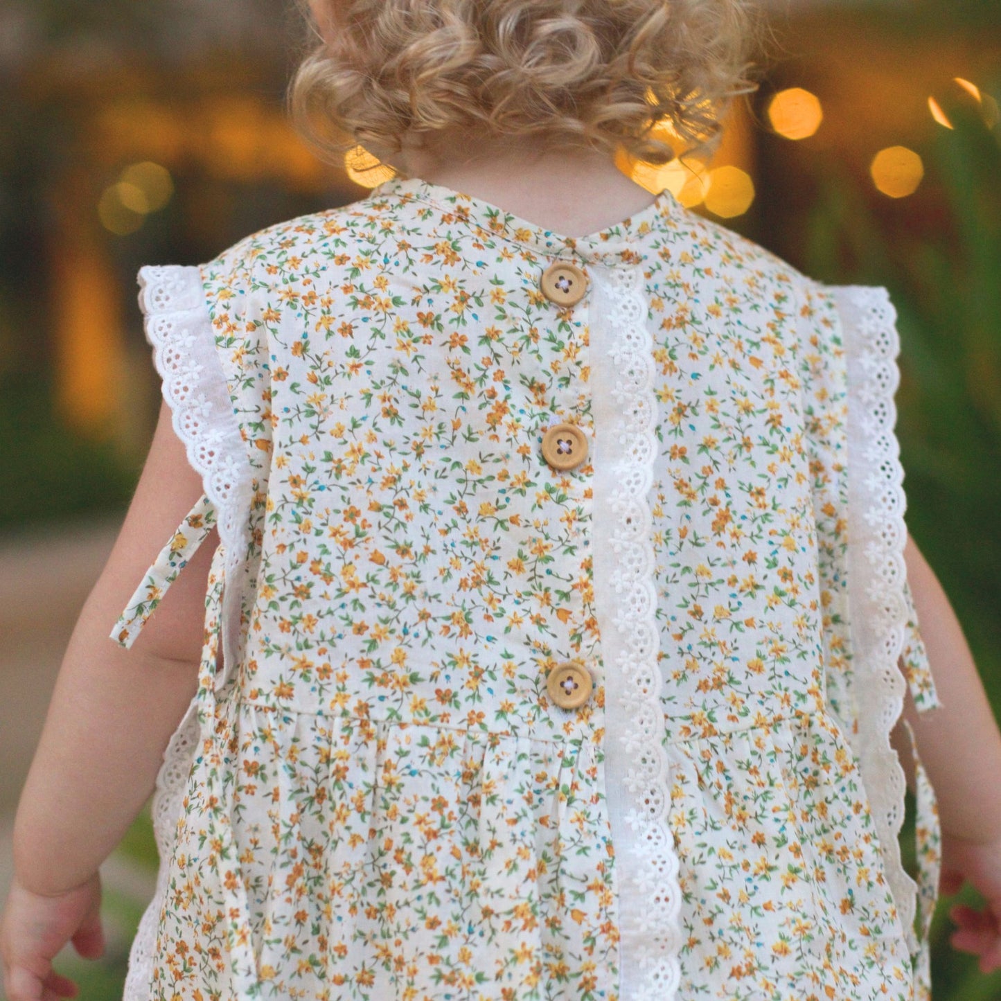 Nora Dress Set with bloomer – Yellow Wildflower - GINGI