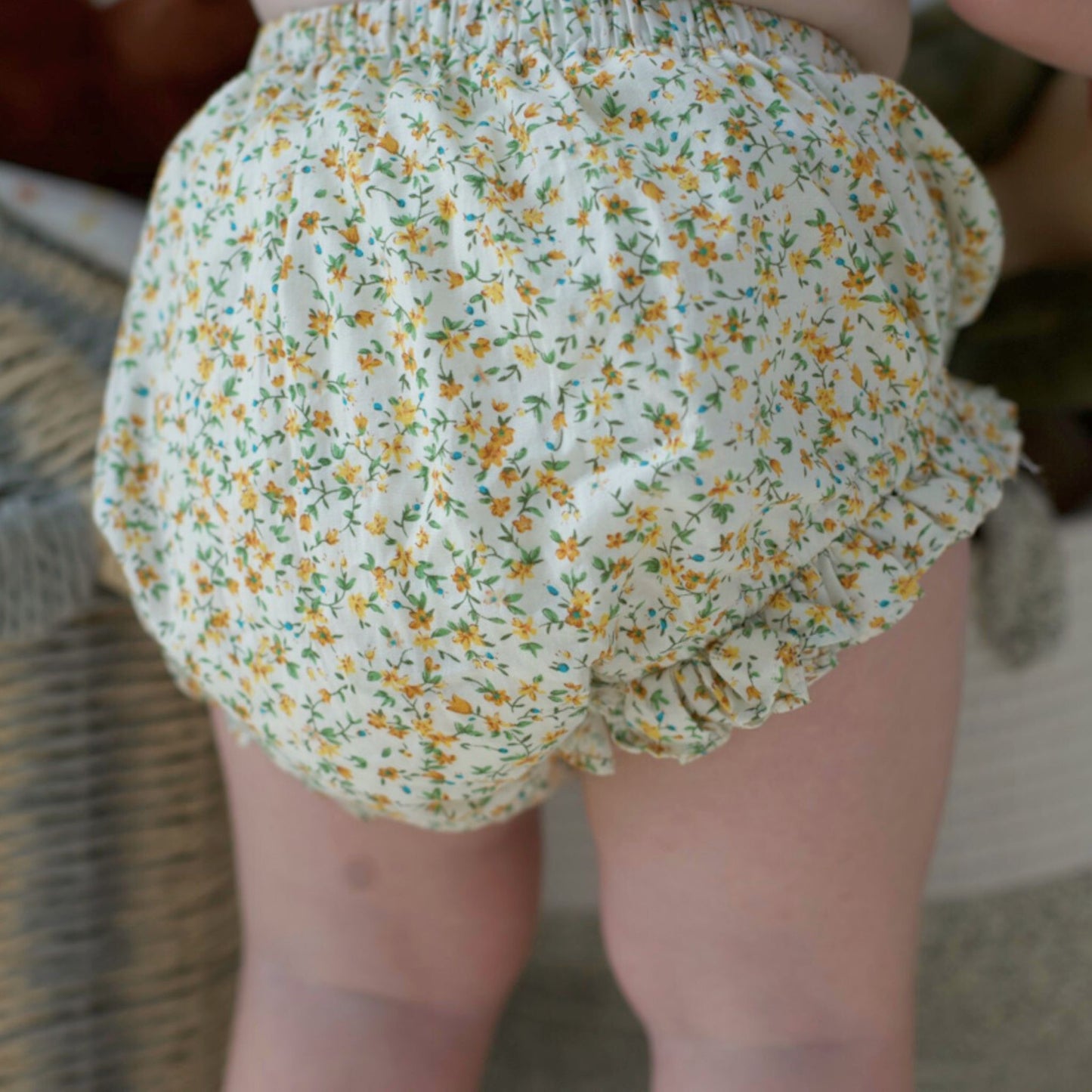 Nora Dress Set with bloomer – Yellow Wildflower - GINGI