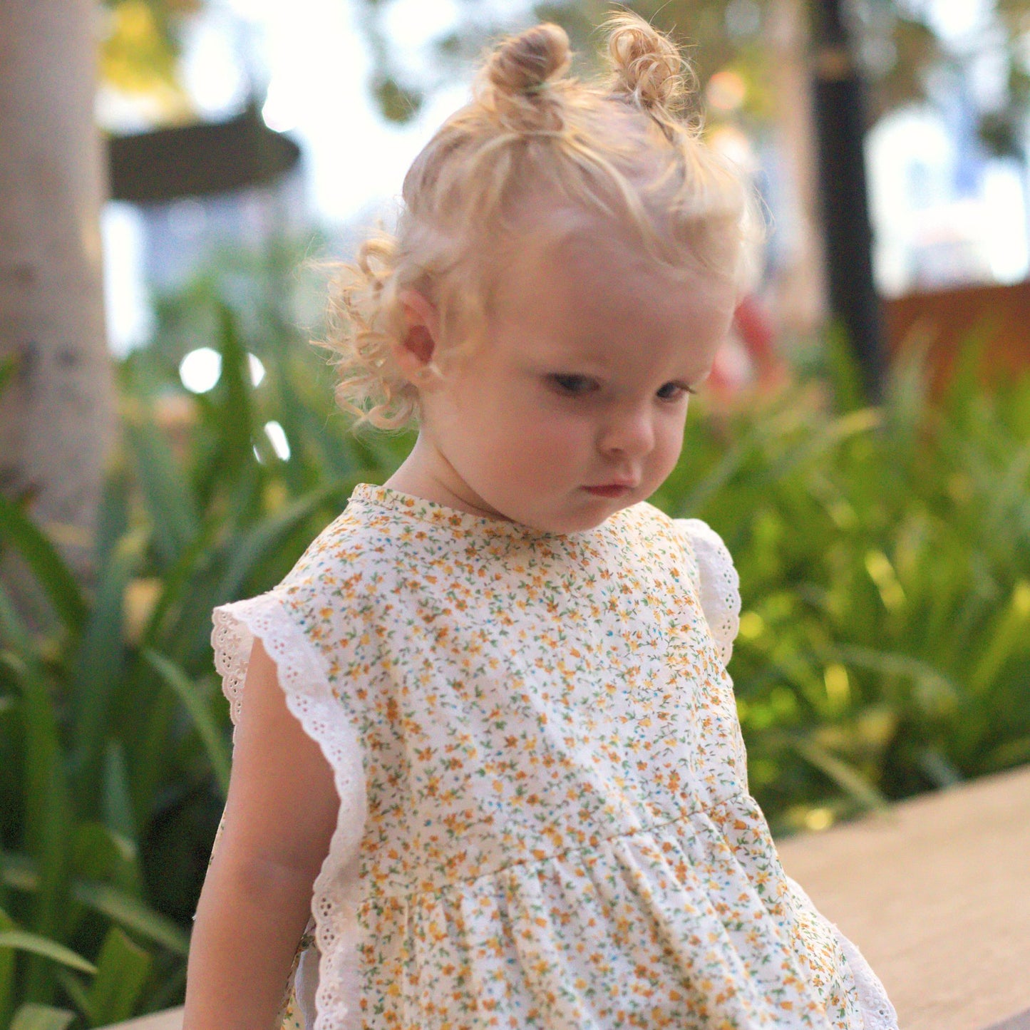 Nora Dress Set with bloomer – Yellow Wildflower - GINGI