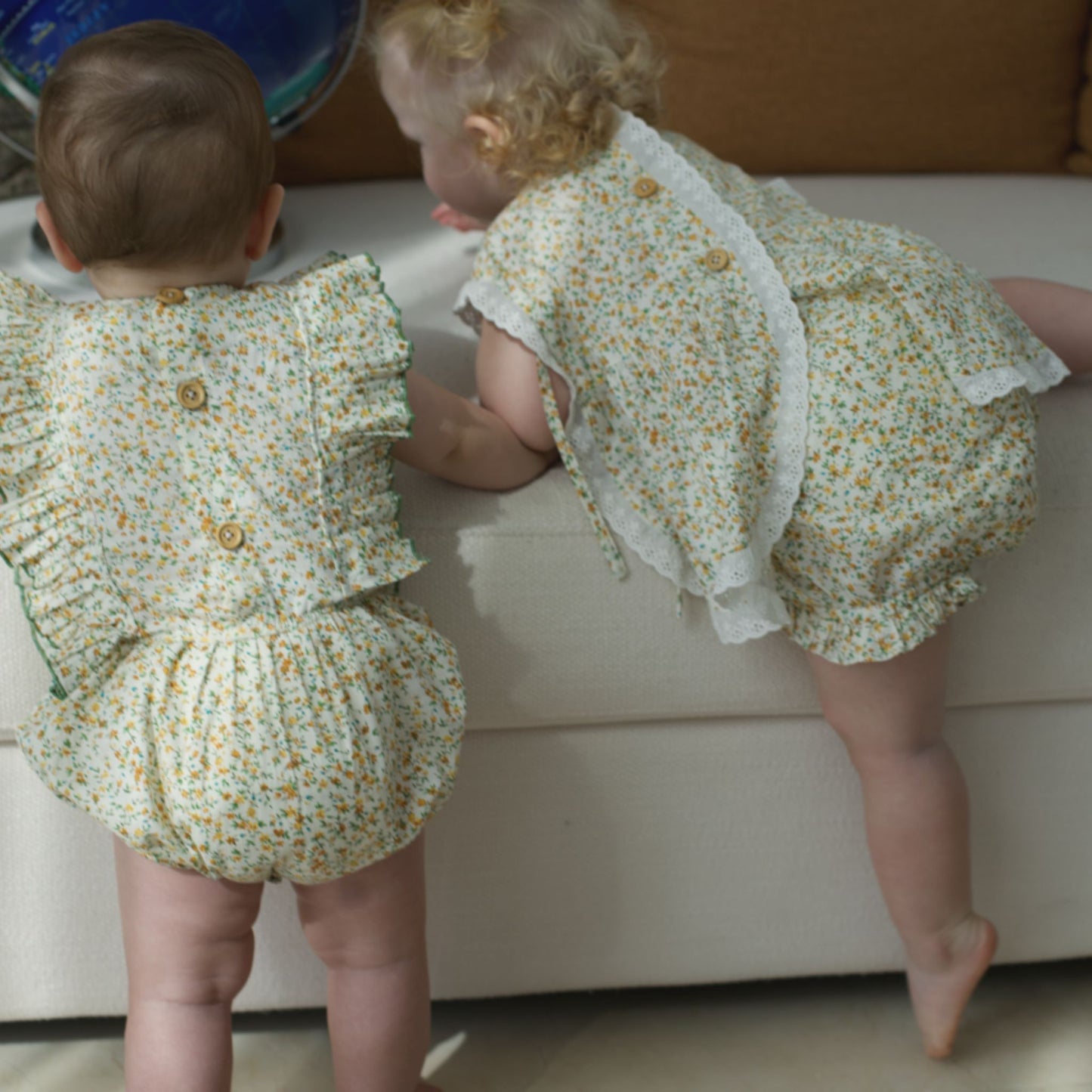 Nora Dress Set with bloomer – Yellow Wildflower - GINGI