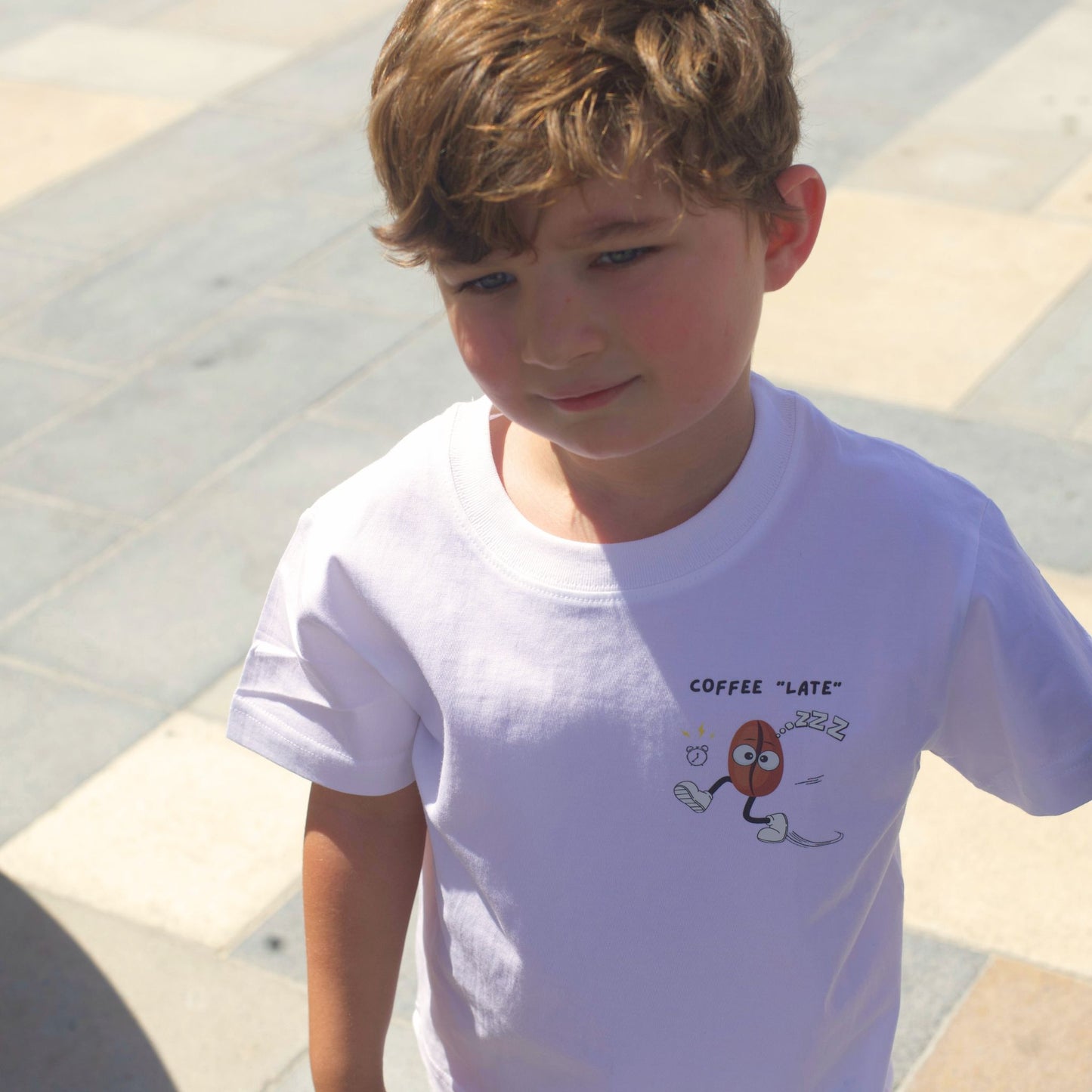 Coffee Late Design - Kids' T-Shirt - GINGI