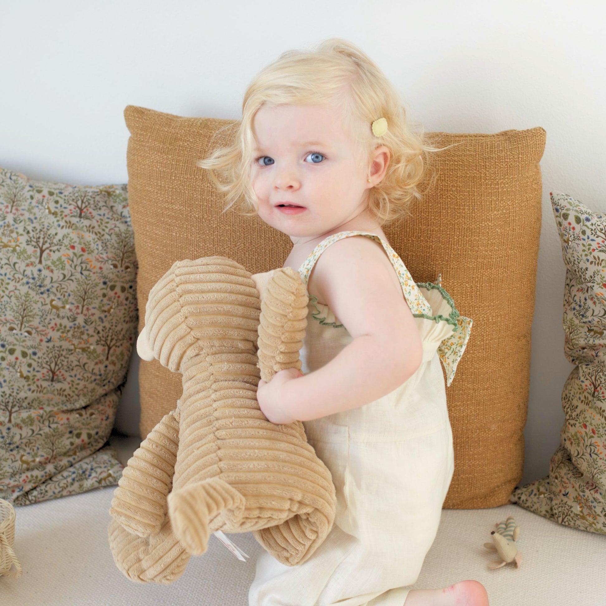 Luna Ruffle Jumpsuit – Beige Linen - GINGI