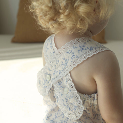 Adele Jumpsuit in Blue Branch - GINGI
