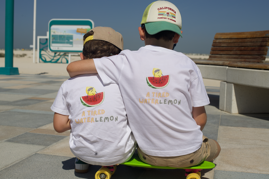 White Cotton T-Shirt - WaterLEMON Design - GINGI