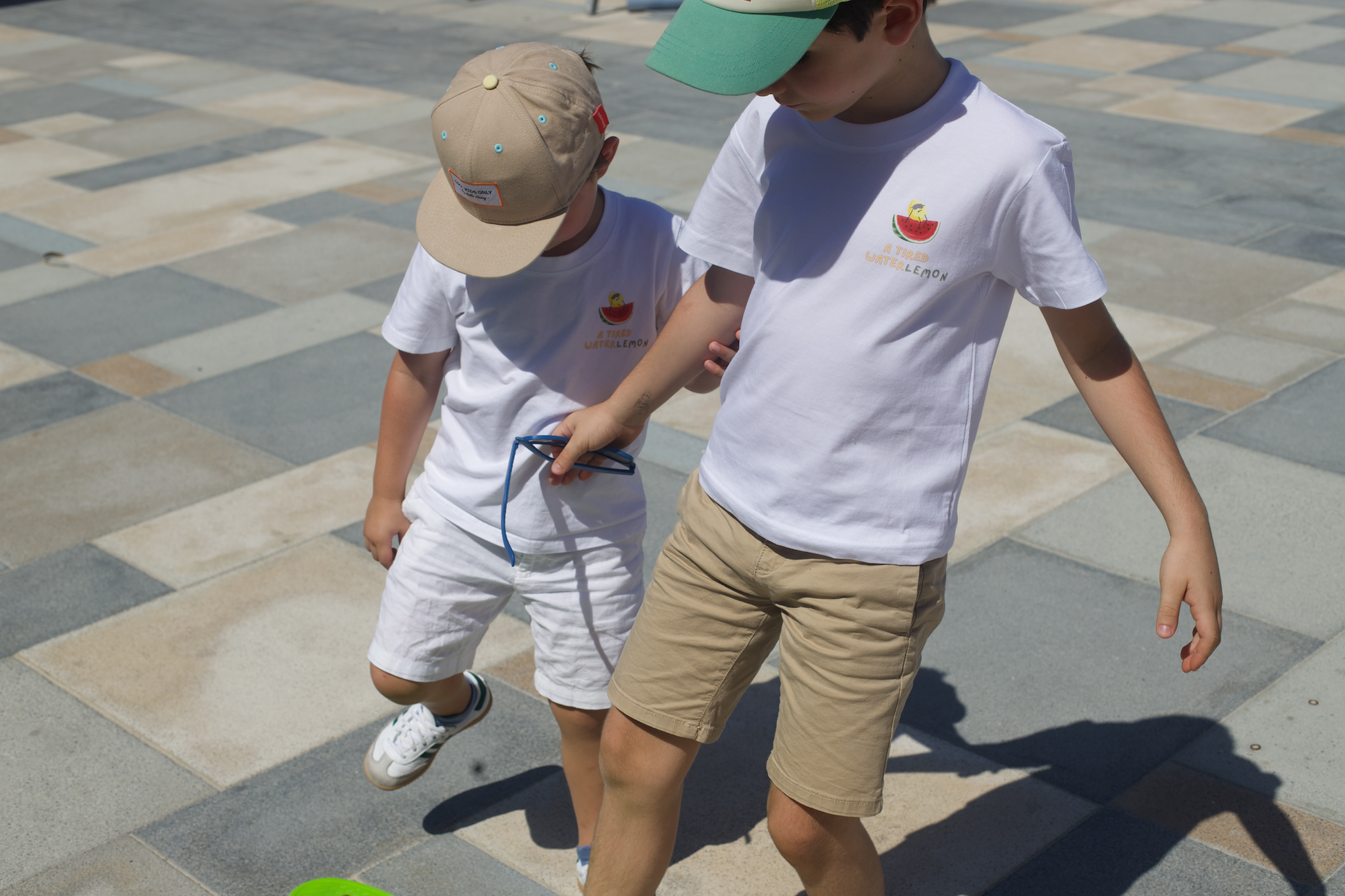 White Cotton T-Shirt - WaterLEMON Design - GINGI