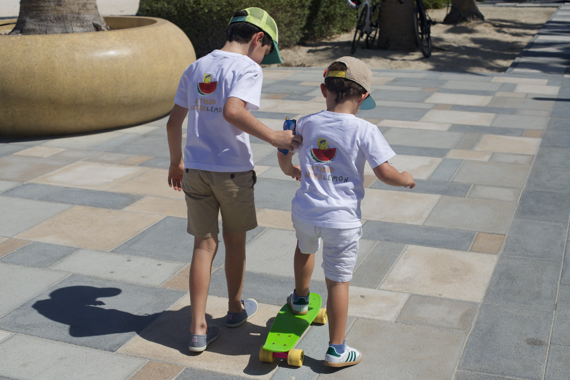White Cotton T-Shirt - WaterLEMON Design - GINGI