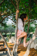 Shorts Gingham Coral Lace
