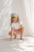 Shorts Gingham Coral Lace