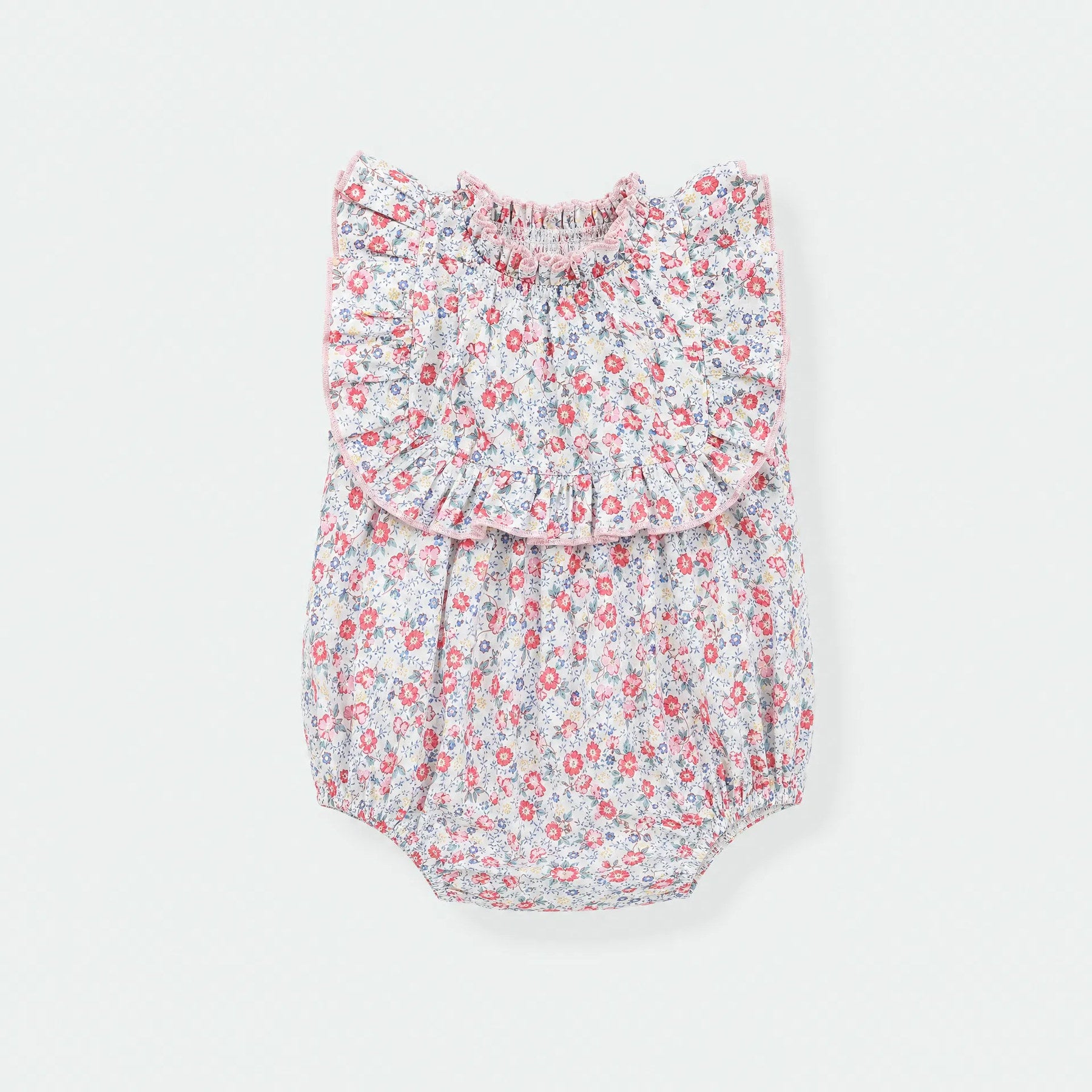 Baby Pink Flower Romper Bella