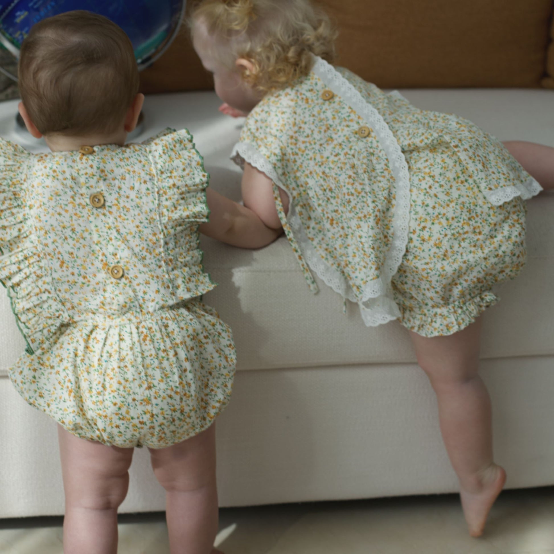 Nora Dress Set with bloomer – Yellow Wildflower - GINGI
