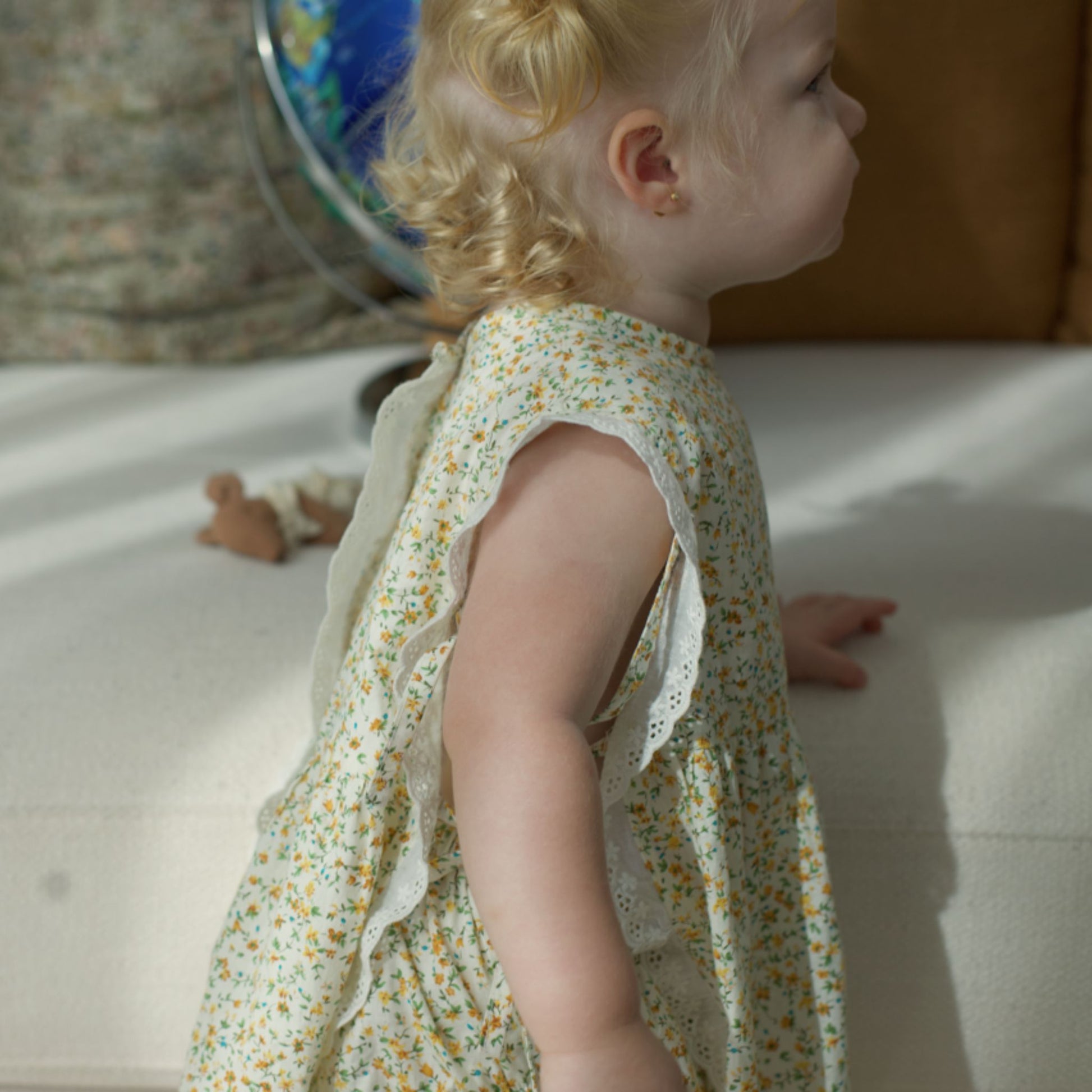 Nora Dress Set with bloomer – Yellow Wildflower - GINGI