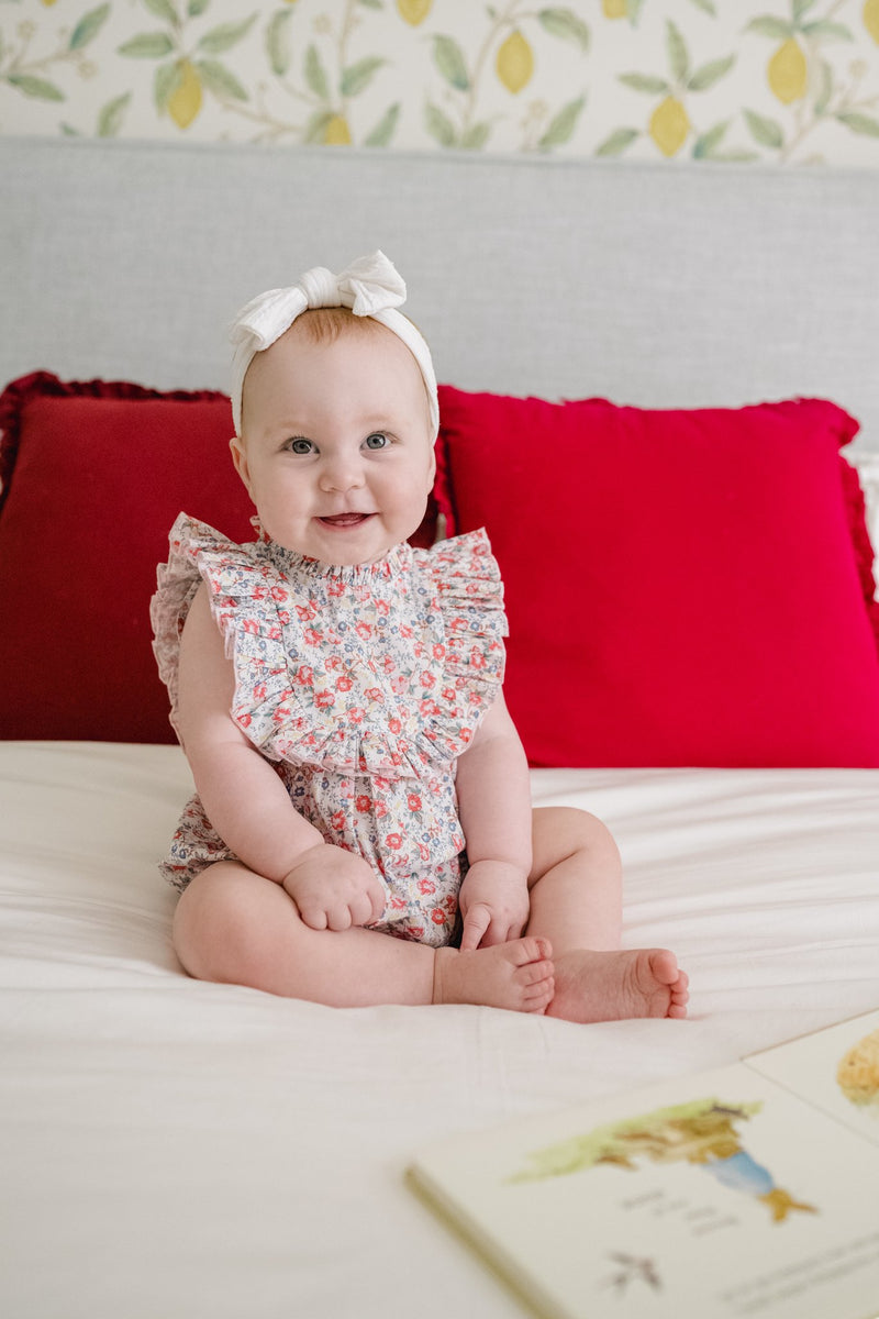 Baby Pink Flower Romper Bella