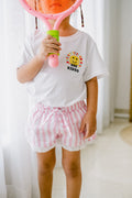 Shorts Rayas Rosa Lace