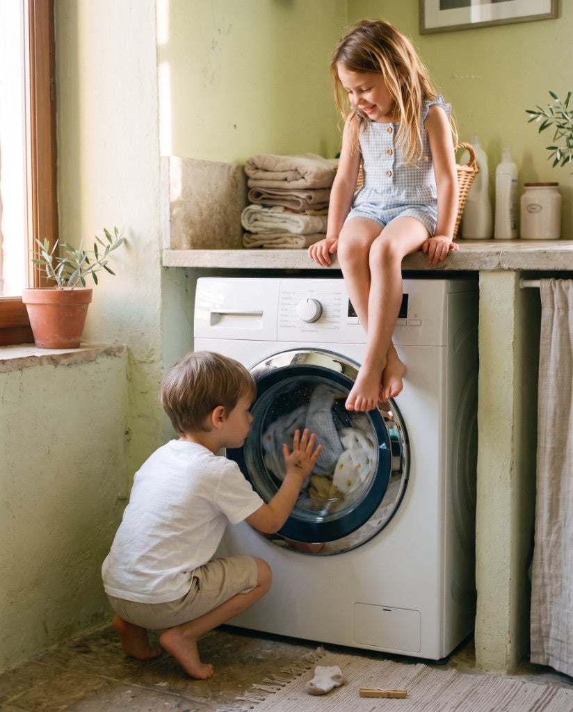 Children playing in GINGI clothes