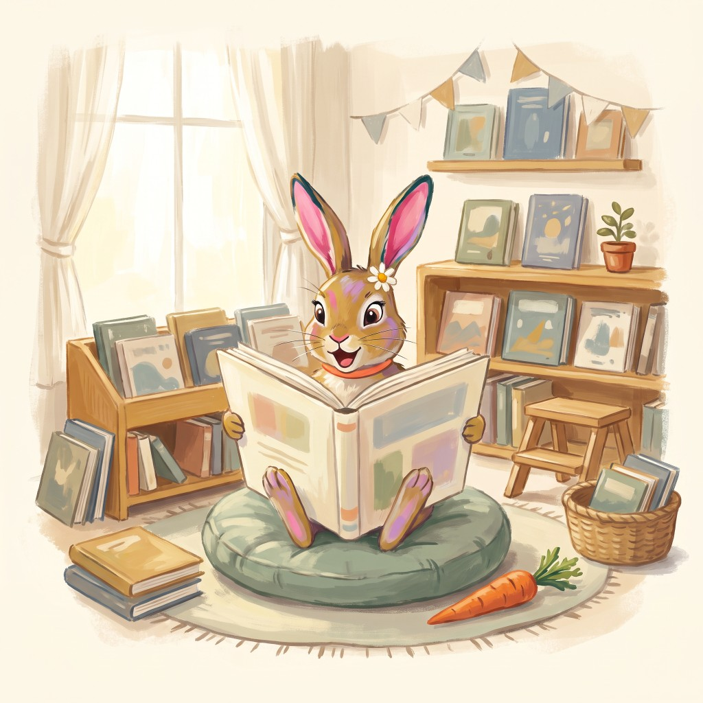 GINGI reading in a quiet nook