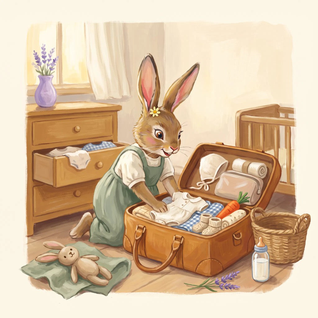 GINGI packing a hospital suitcase