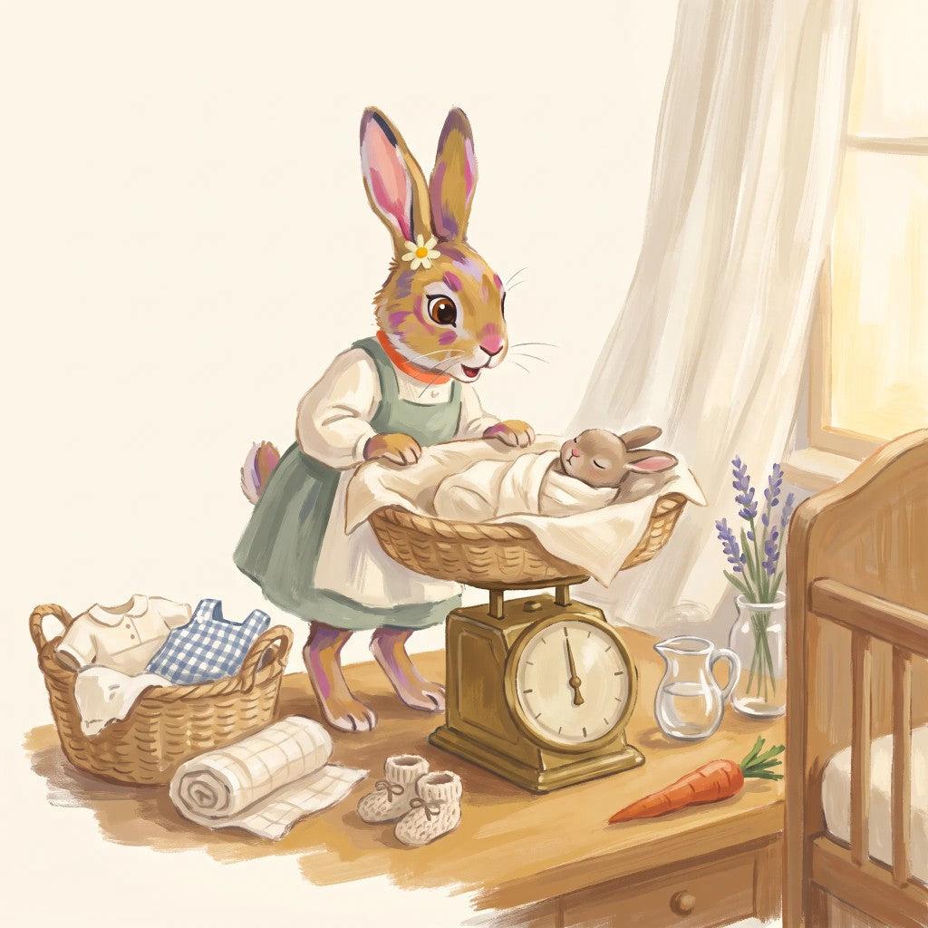 GINGI weighing a baby