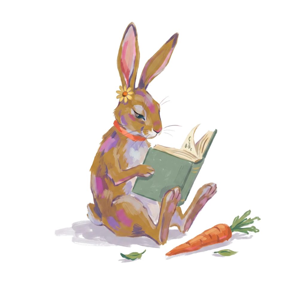 GINGI reading a book