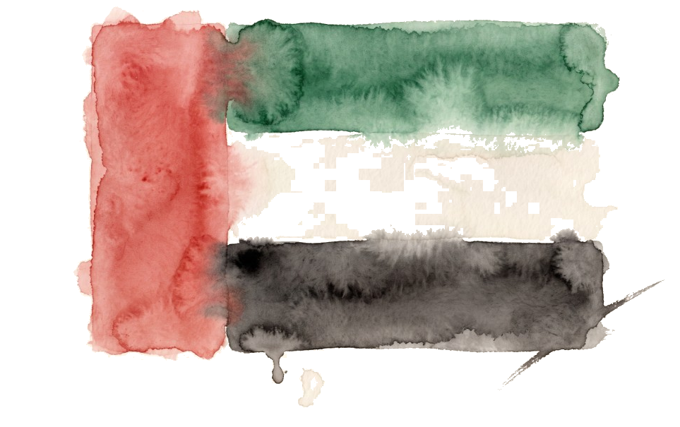 UAE flag watercolor